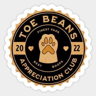 Toe Beans Appreciation Club Sticker
